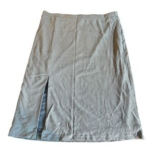 Altar State Corduroy Midi Skirt Split Front Light Green Size XXL‎